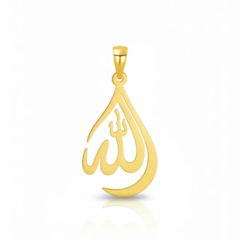 پلاک طلا مردانه الله گرم پایین-مشهد طلا